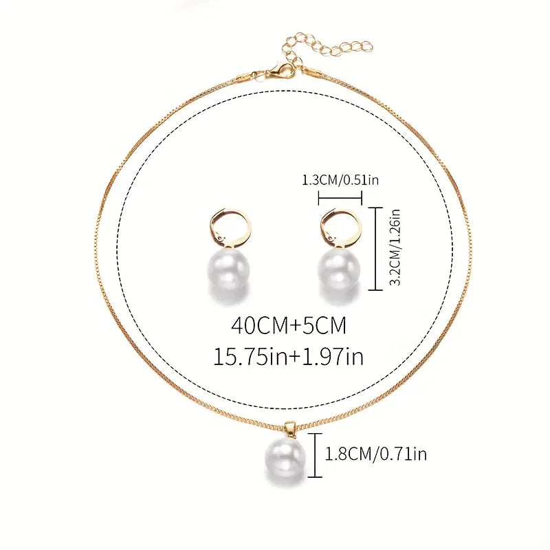 Set de Joyería Elegante con Perlas