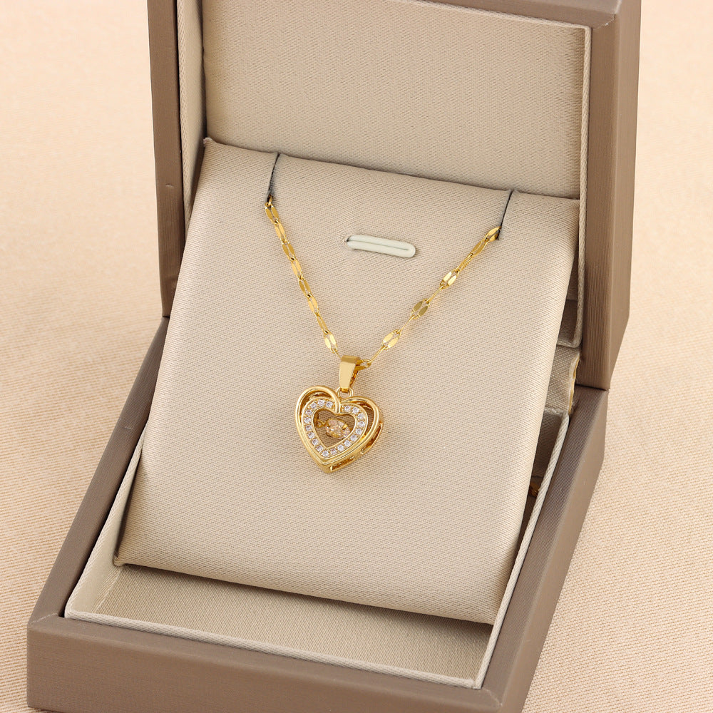Double-Layer Heart Necklace