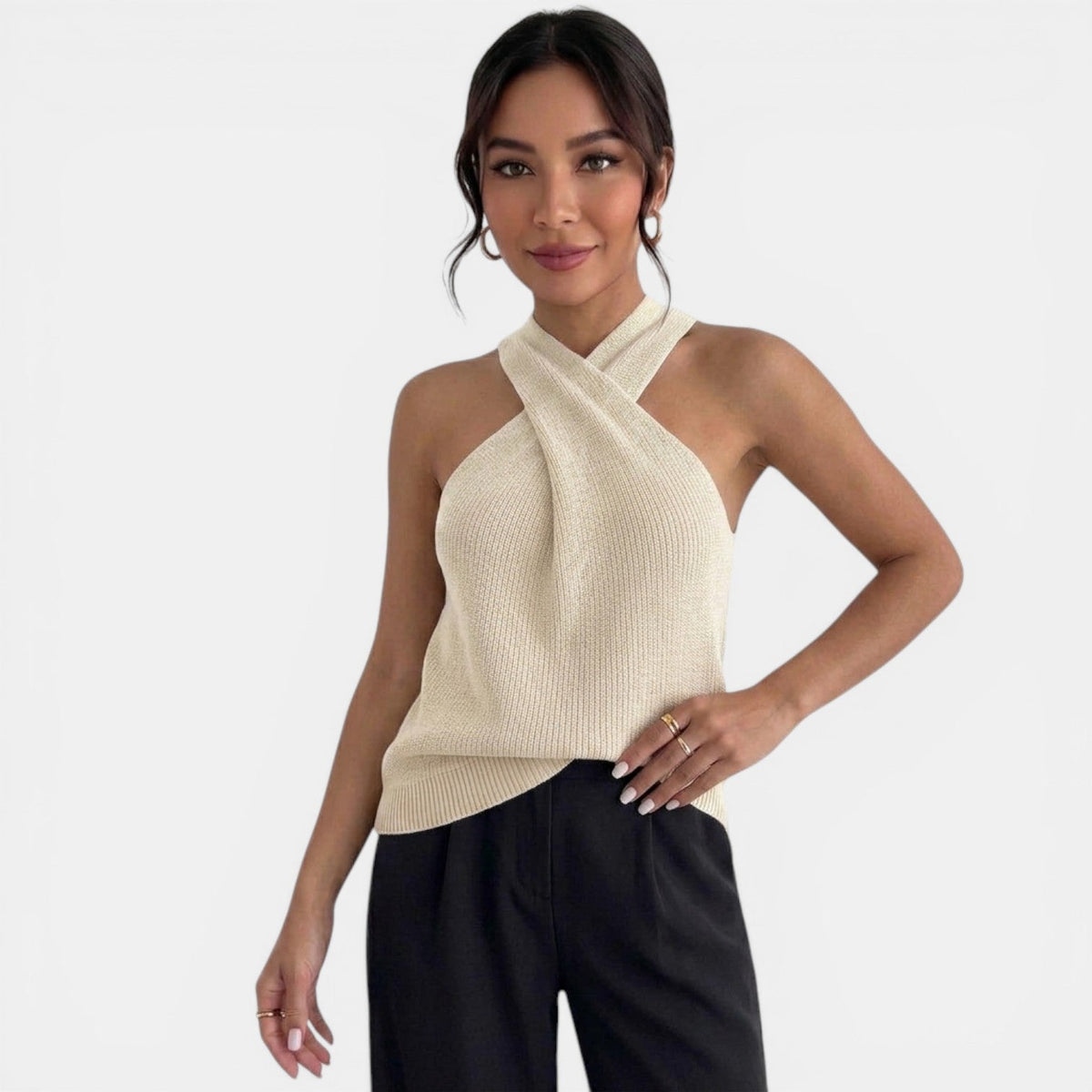 Top Halter Punto Mujer