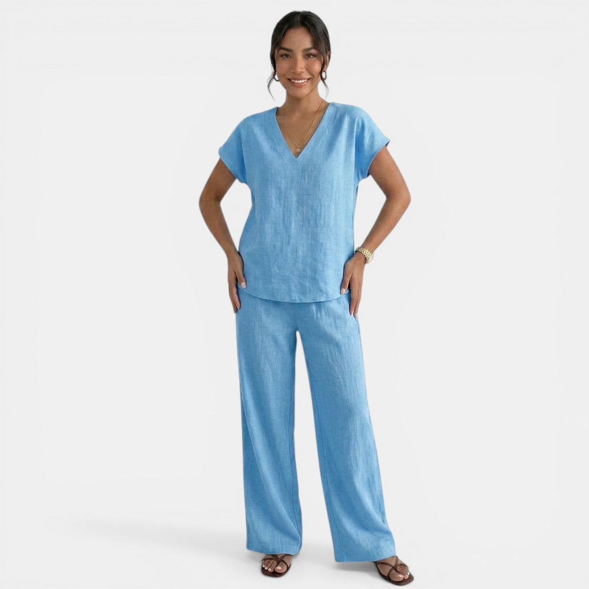 Conjunto Lino Verano Pantalón Mujer