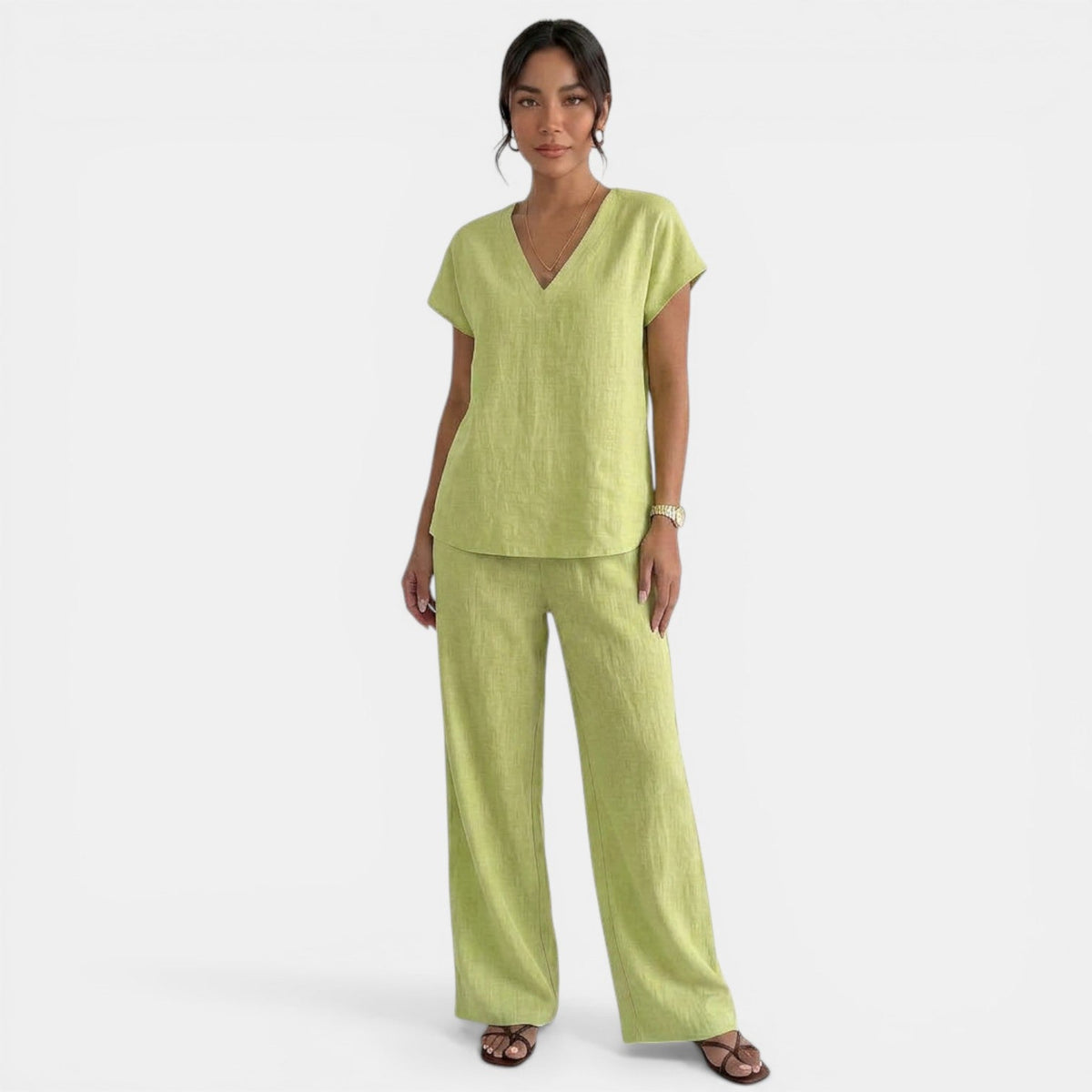 Conjunto Lino Verano Pantalón Mujer