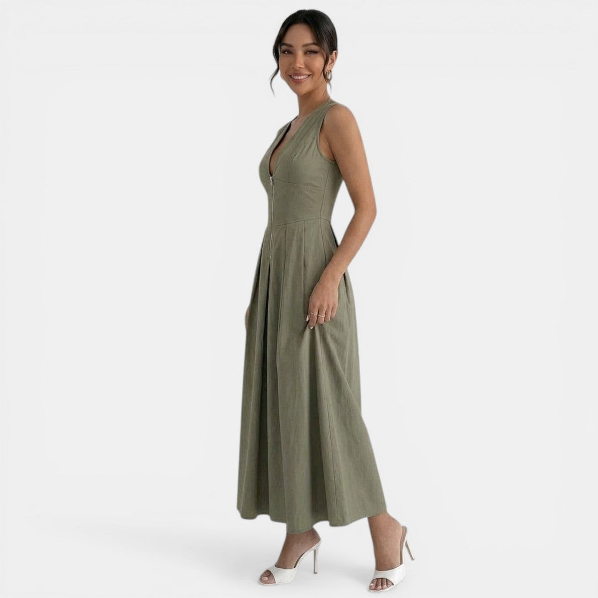 Vestido Midi Elegante Mujer