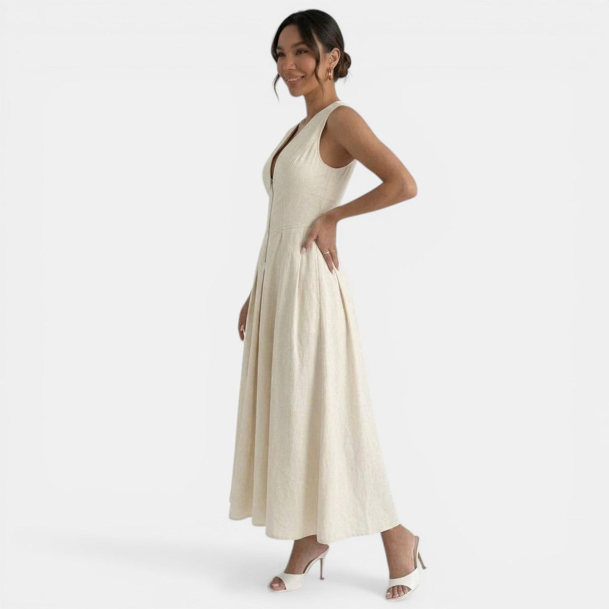 Vestido Midi Elegante Mujer