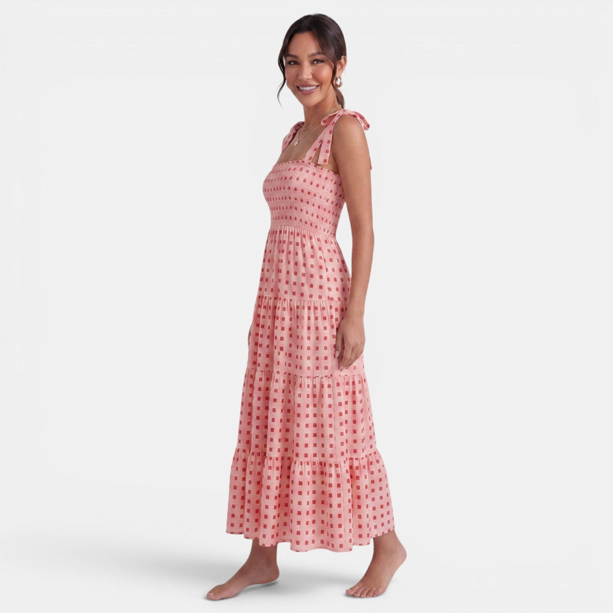 Vestido Midi Mujer Estampado Geométrico