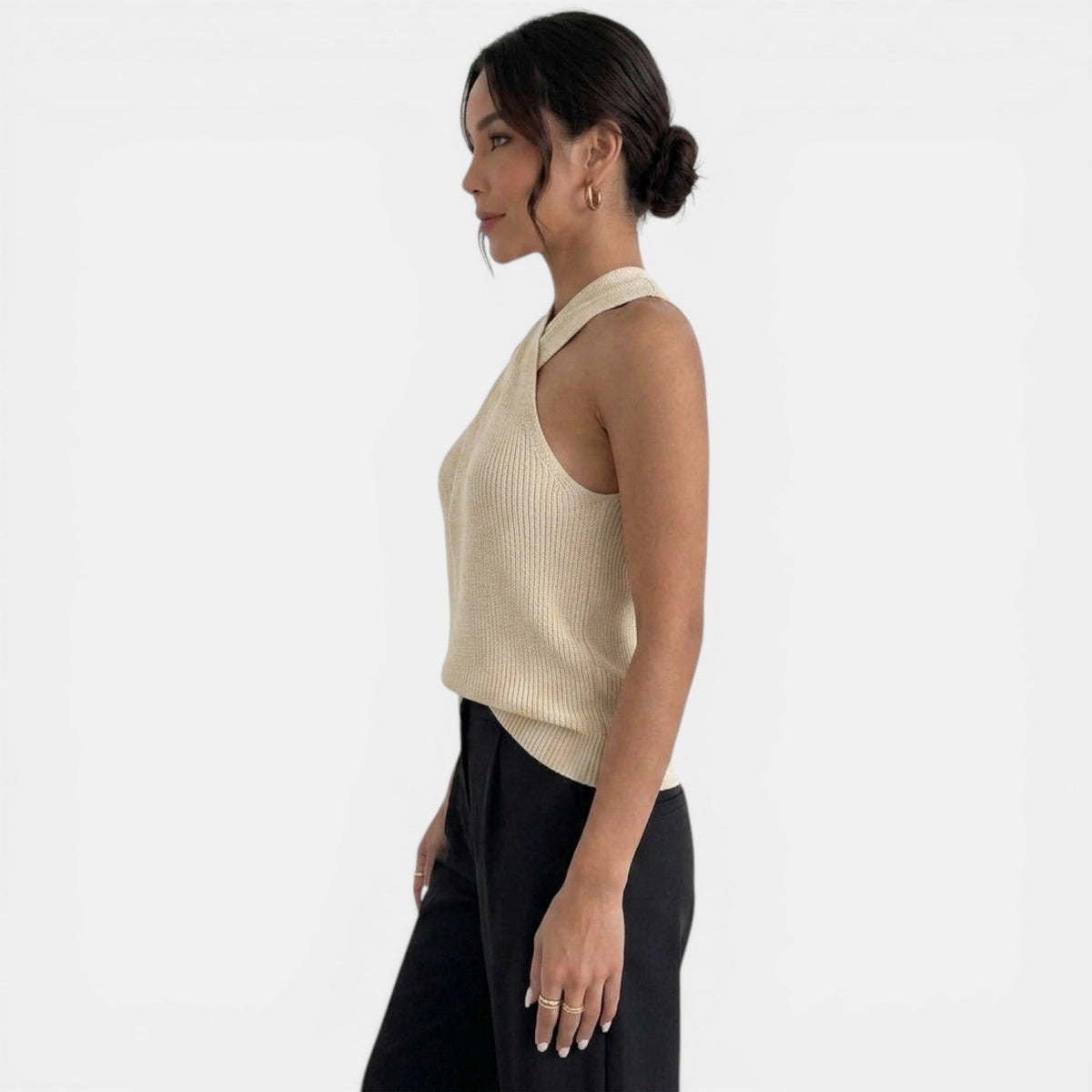 Top Halter Punto Mujer