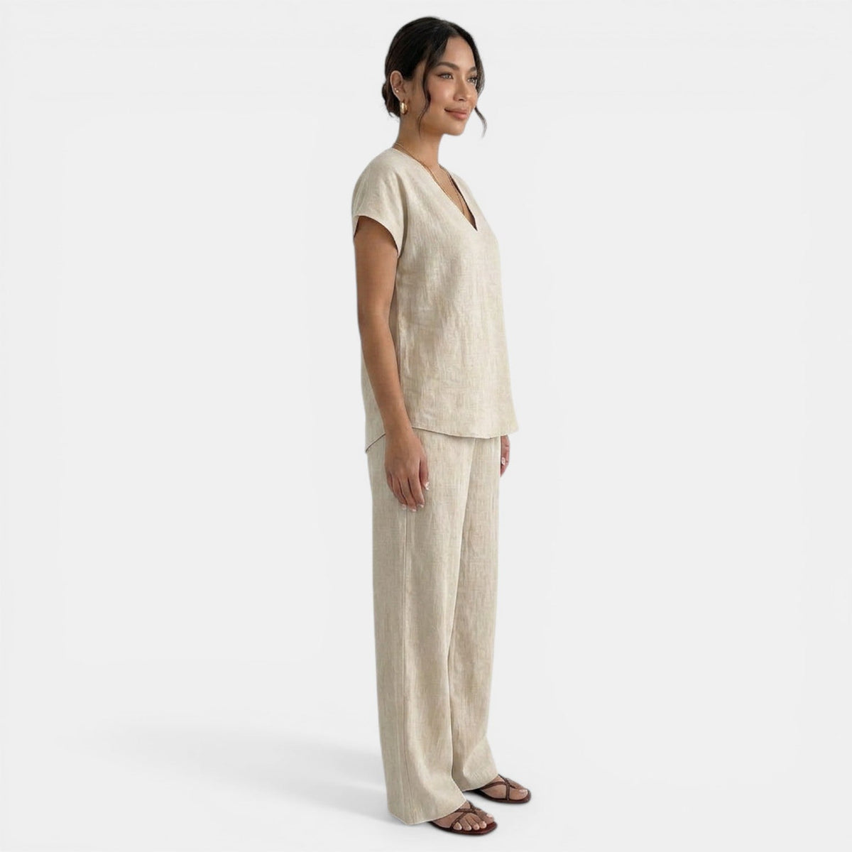 Conjunto Lino Verano Pantalón Mujer