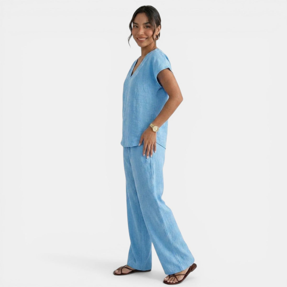 Conjunto Lino Verano Pantalón Mujer
