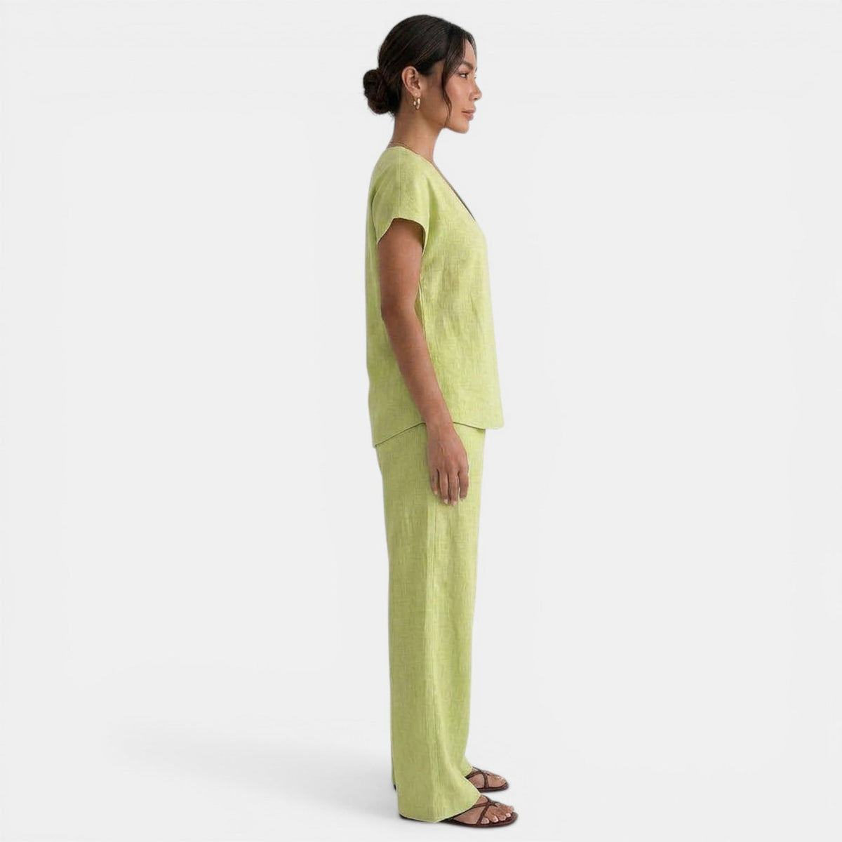 Conjunto Lino Verano Pantalón Mujer