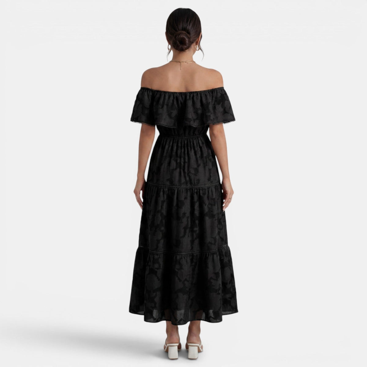 Vestido Boho Mujer Hombros Descubiertos