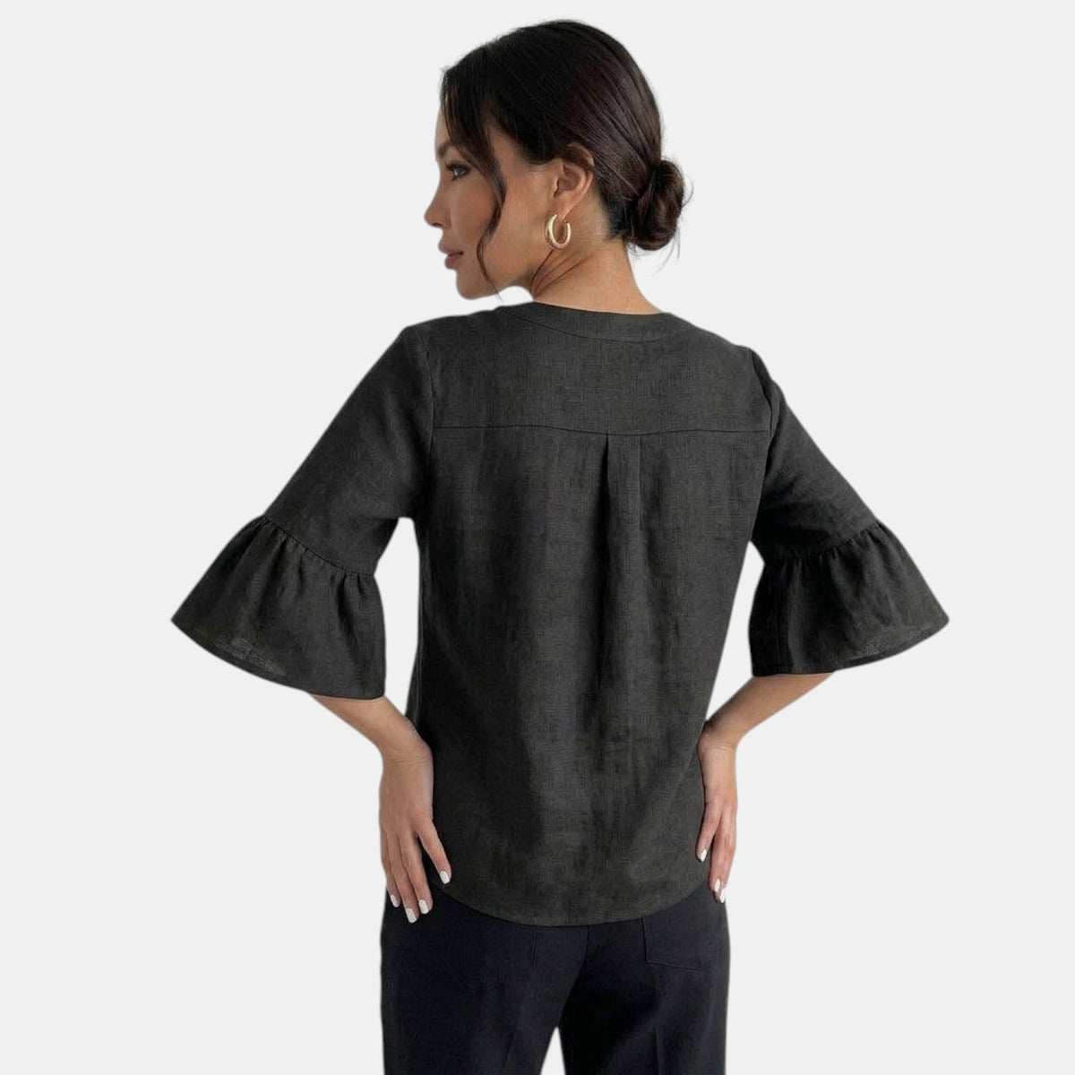 Blusa Lino Mujer Verano Oversize