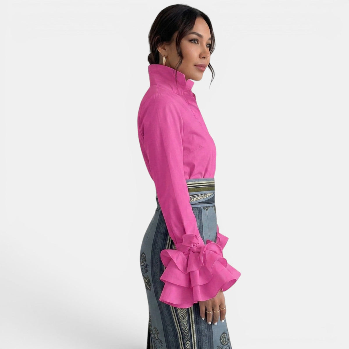 Camisa Mujer Volantes Elegante