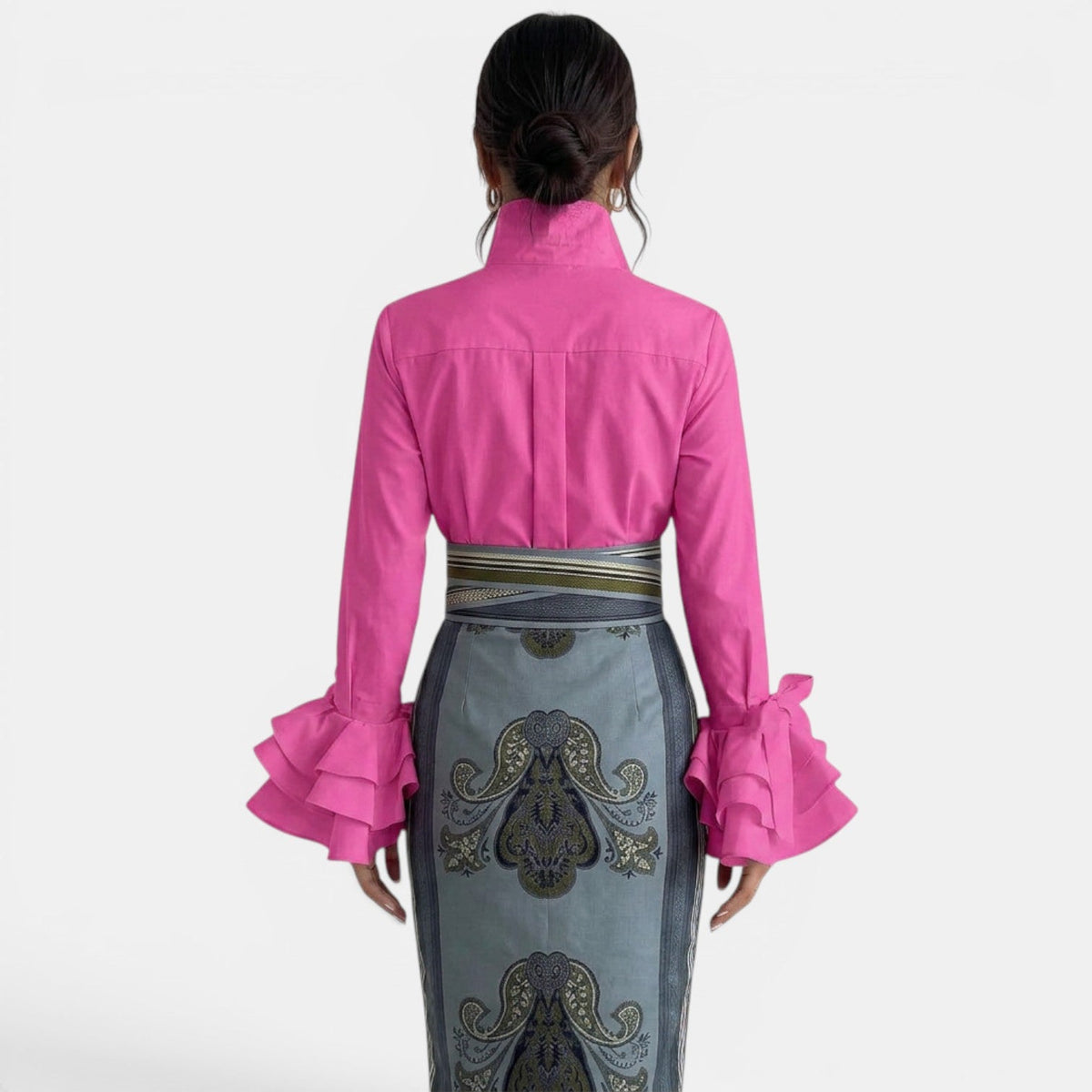 Camisa Mujer Volantes Elegante