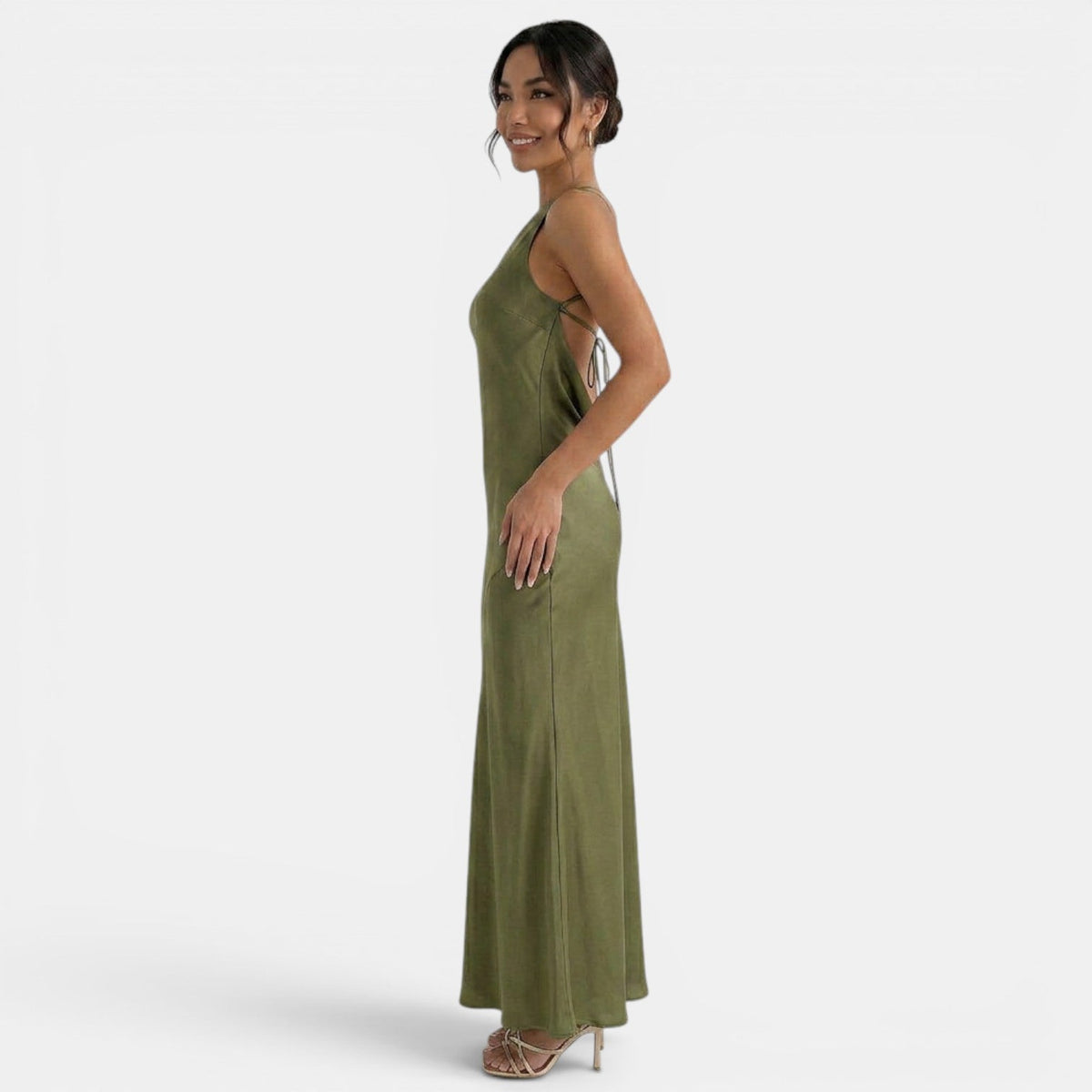 Vestido Largo Encaje Espalda Abierta