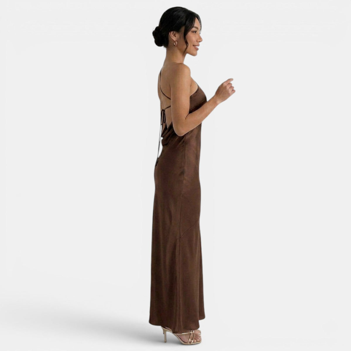 Vestido Largo Encaje Espalda Abierta