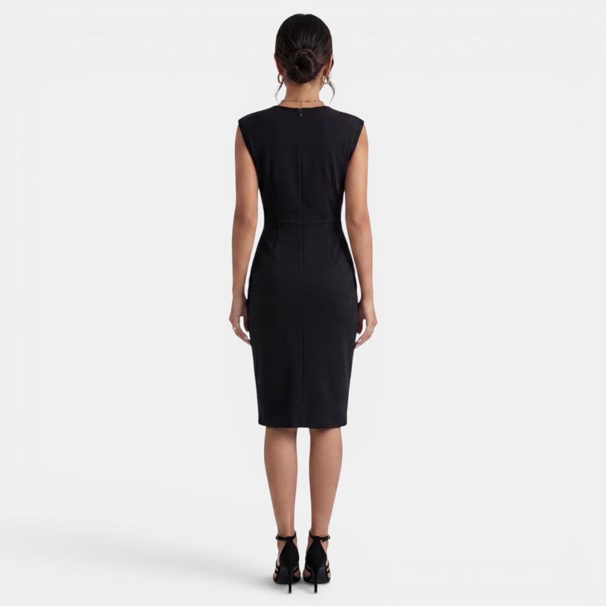 Vestido Midi Mujer Elegante Drapeado