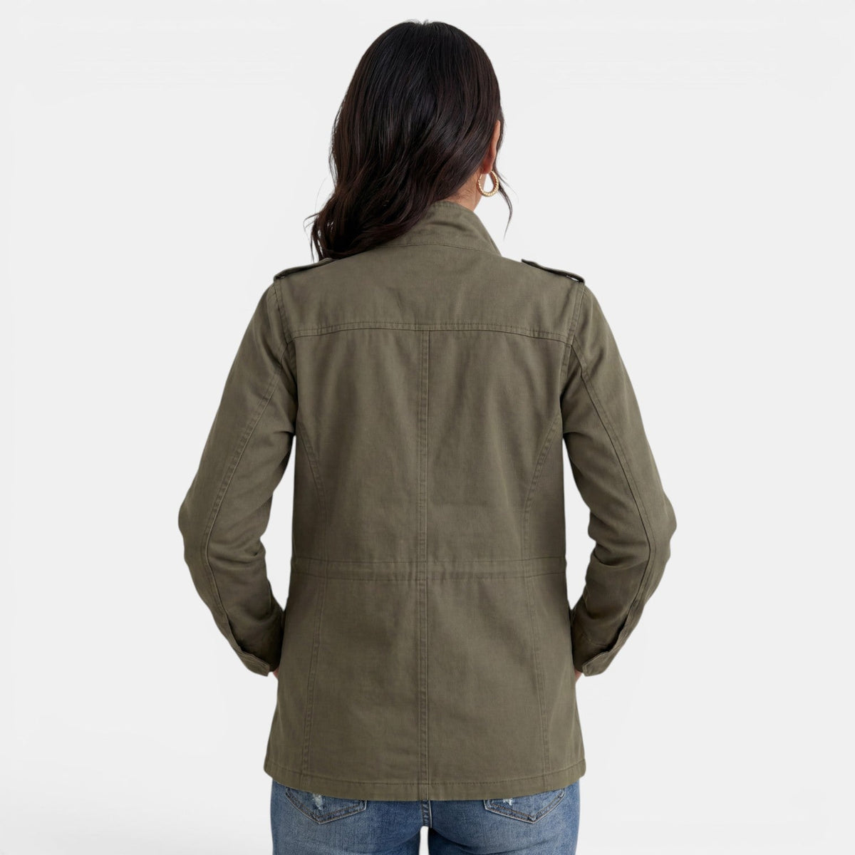 Chaqueta Mujer Entretiempo Casual con Cremallera
