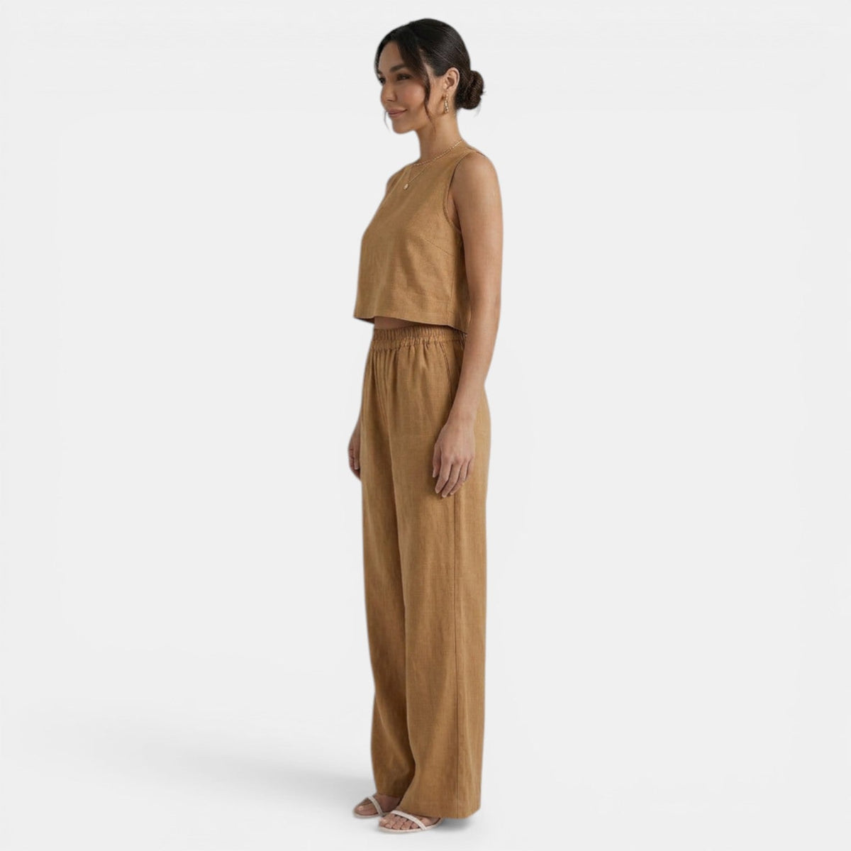 Conjunto Verano Mujer sin Mangas y Pantalón Holgado