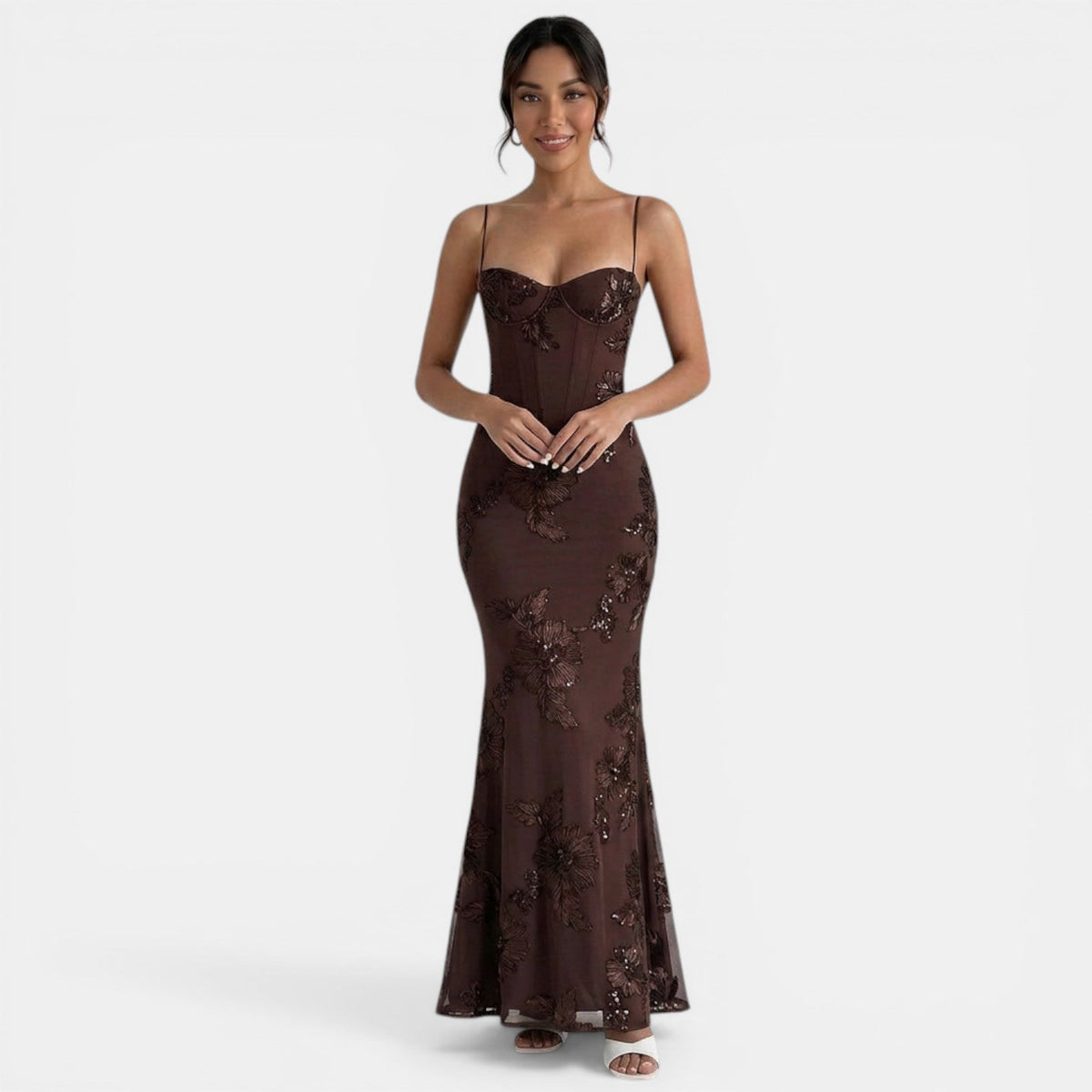Vestido Maxi Bodycon Flores