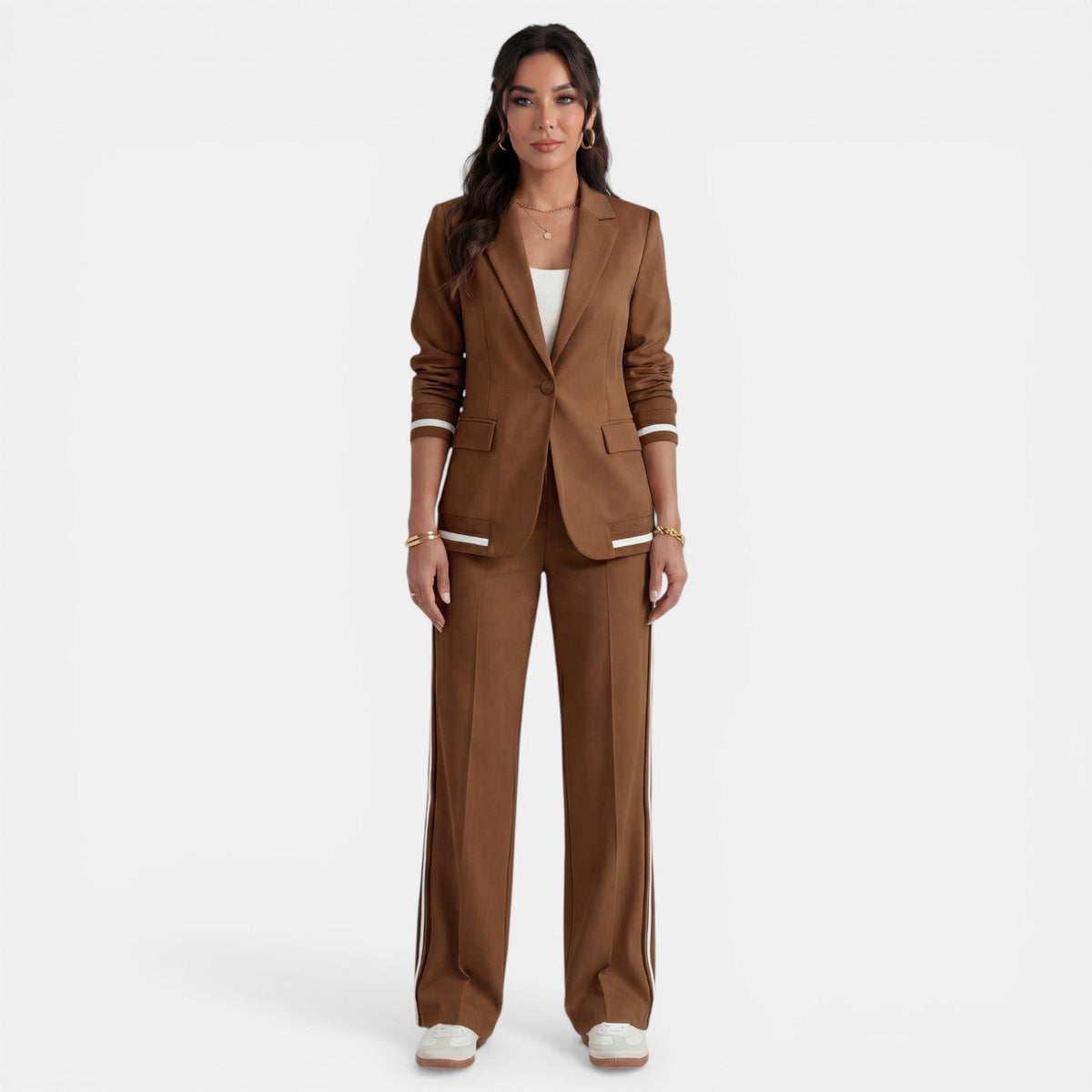 Conjunto Mujer Blazer y Pantalón Ancho