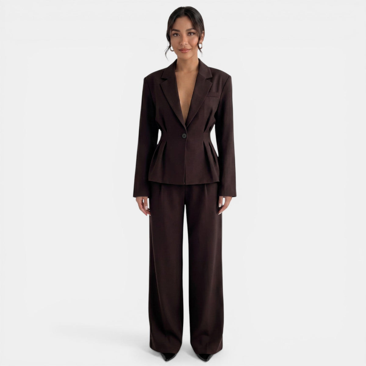 Conjunto Blazer Pantalón Marrón