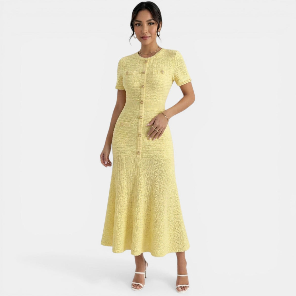 Vestido Midi Elegante Mujer