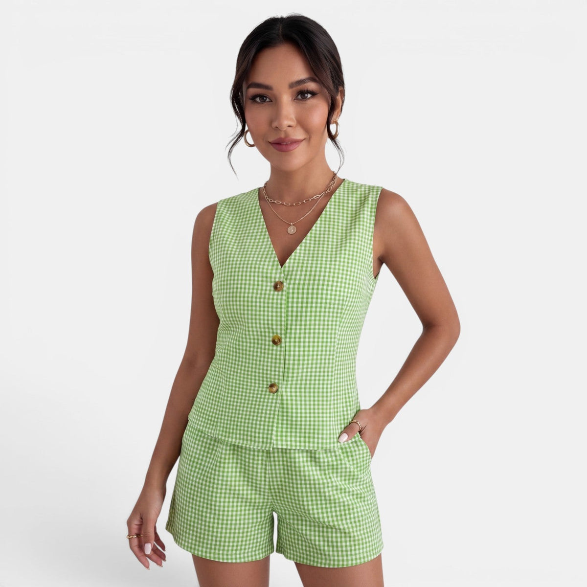 Conjunto Mujer Verano Cuadros