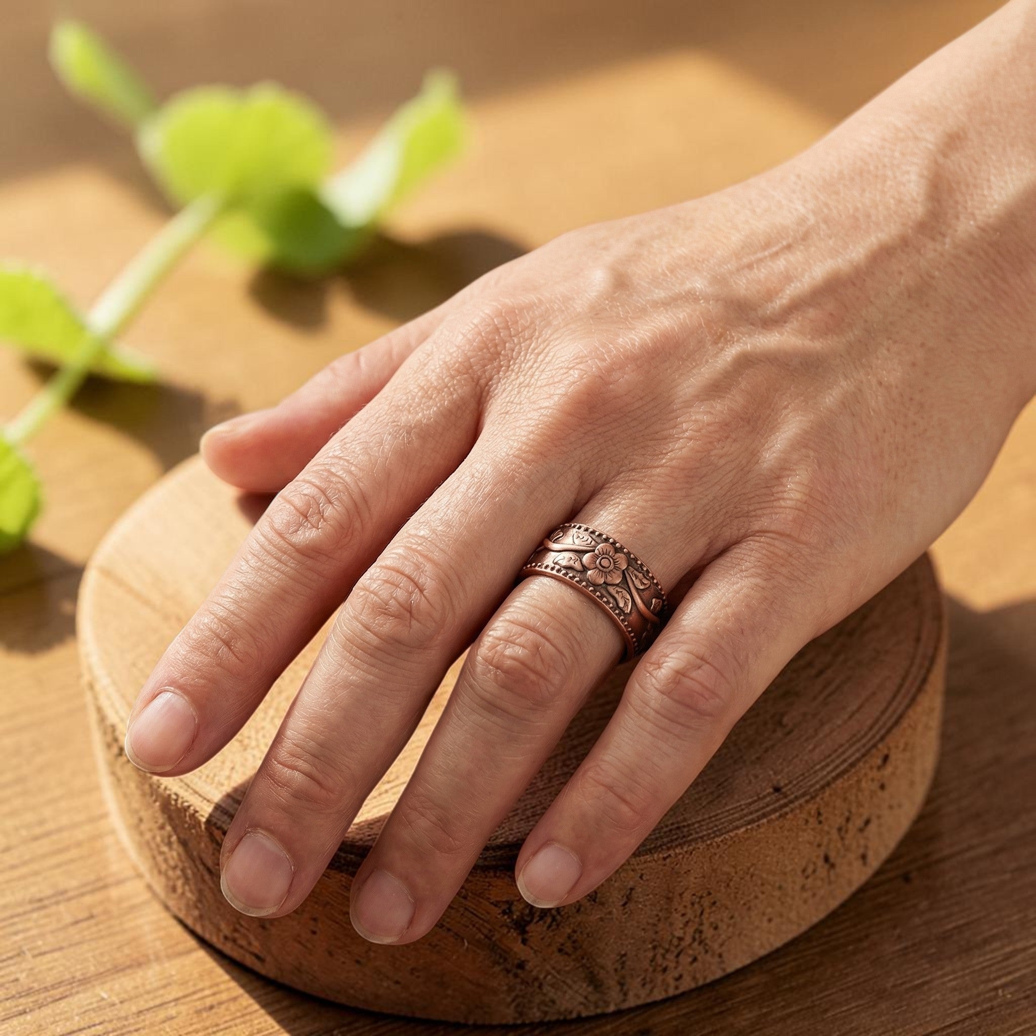 Anillo Petalo de Cobre