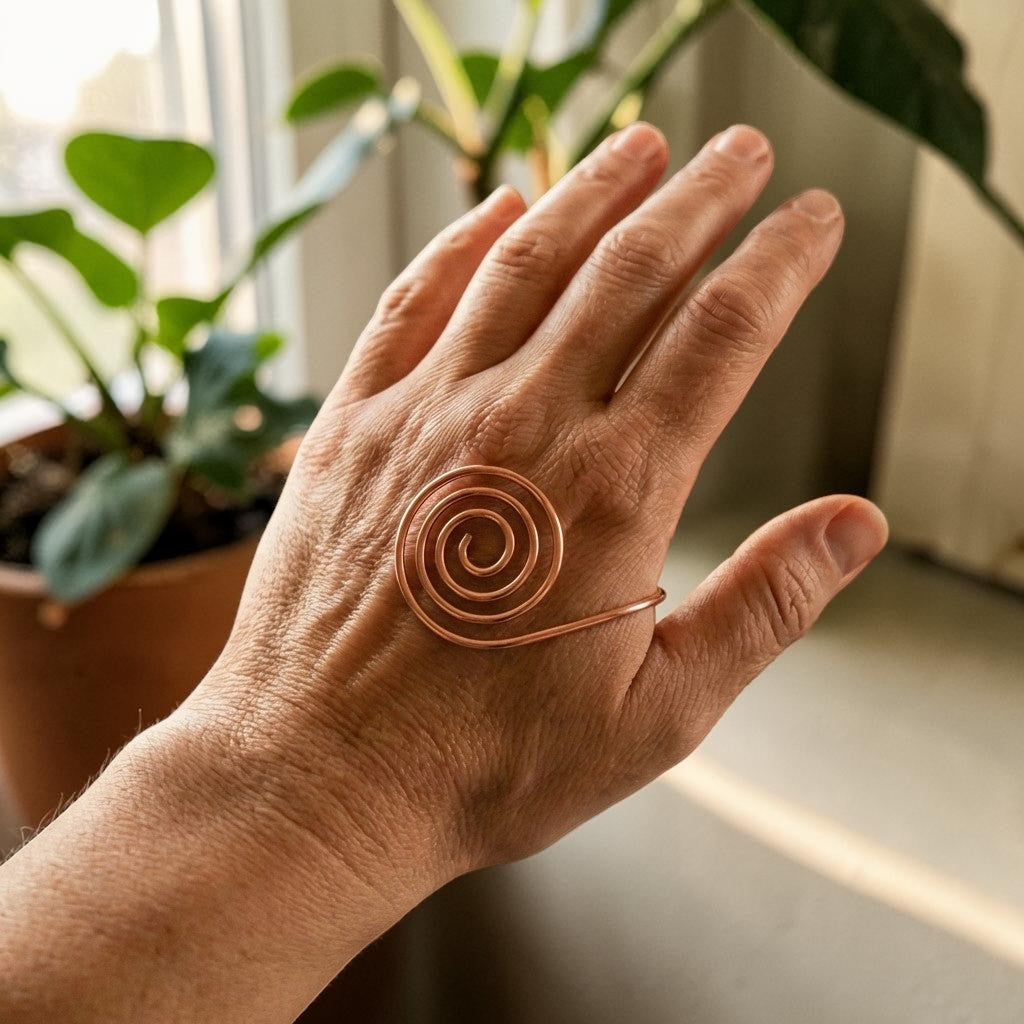 Pulsera Espiral Fluir de Cobre