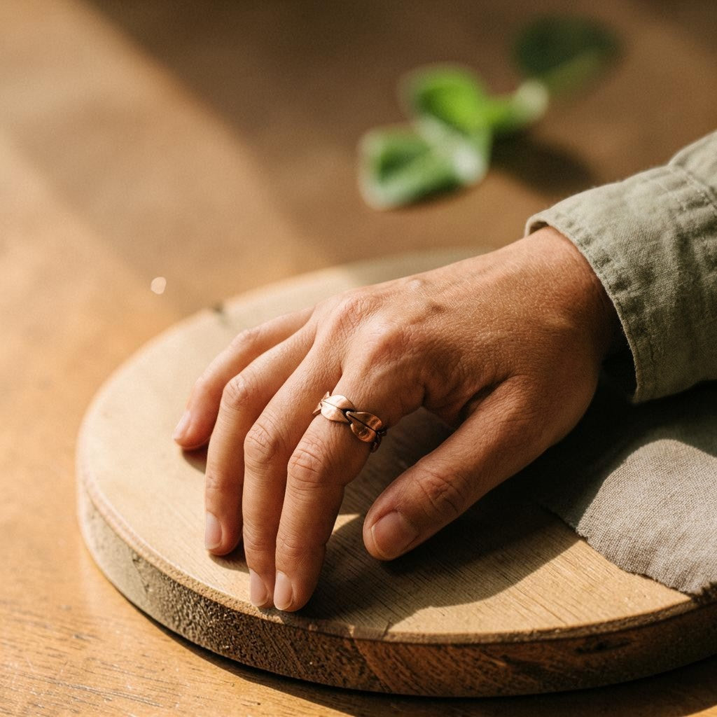 Anillo Nudo de Cobre
