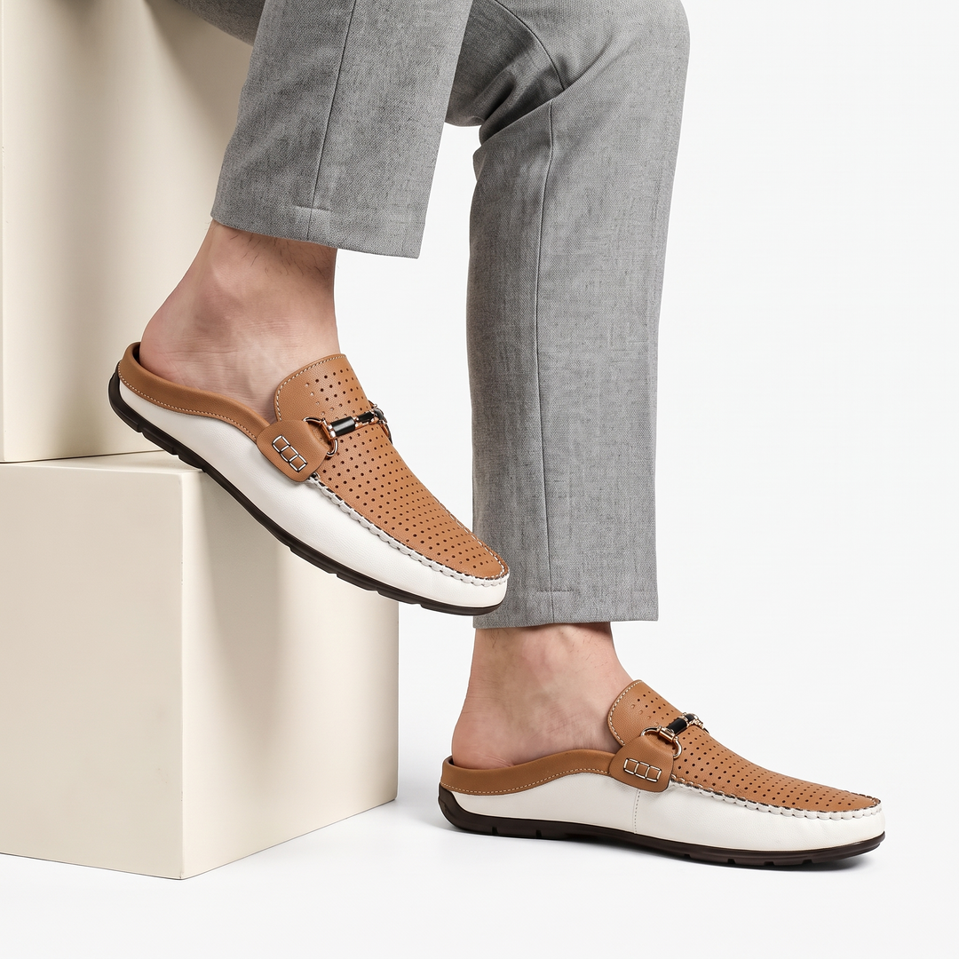 Duero | Mocasín Abierto de Piel Perforada