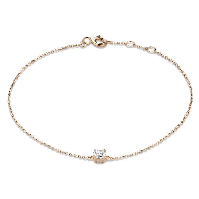 Pulsera Clea con Piedra Oro Blanco