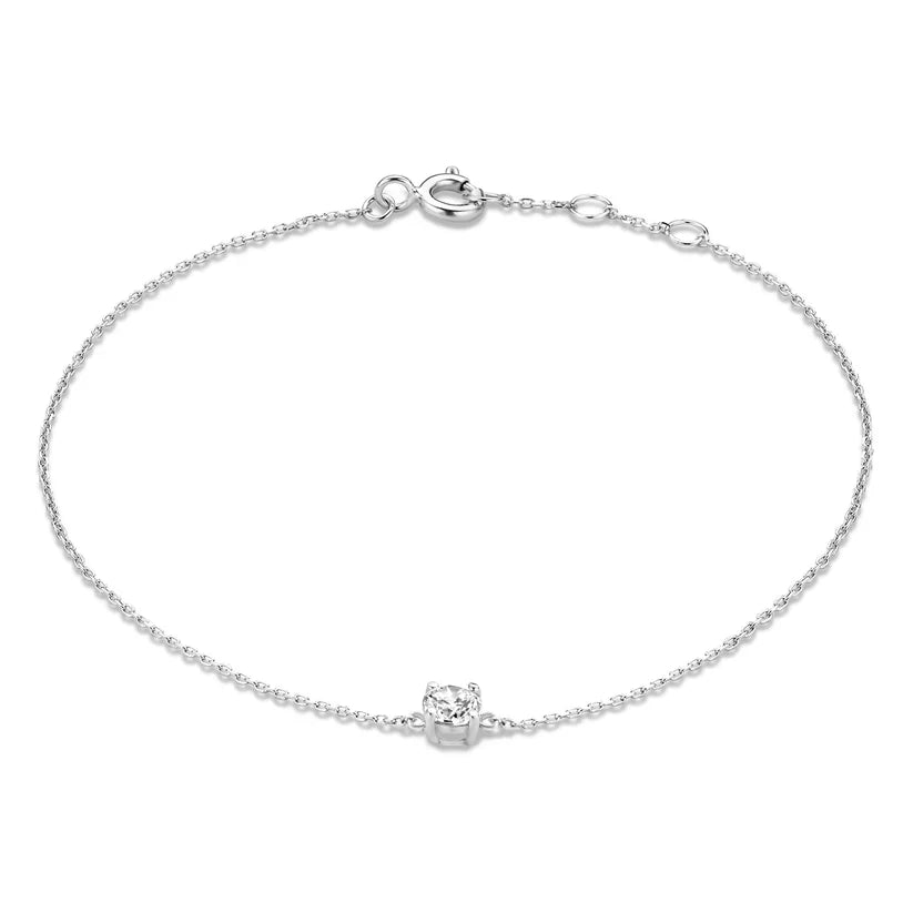Pulsera Clea con Piedra Oro Blanco