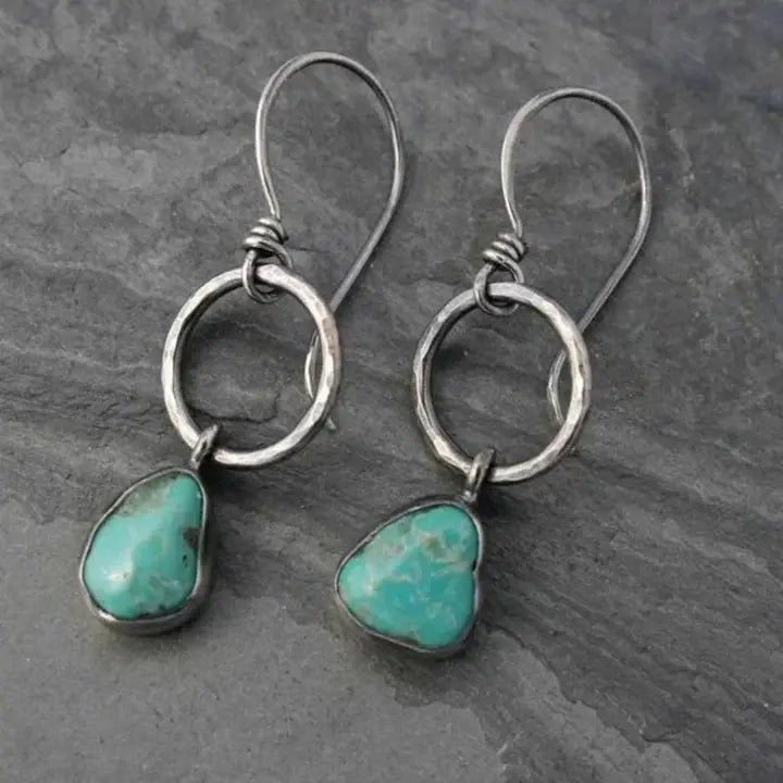 Pendientes Plata Vintage con Turquesa