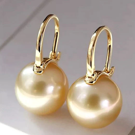 Pendientes Elegantes Oro con Perlas