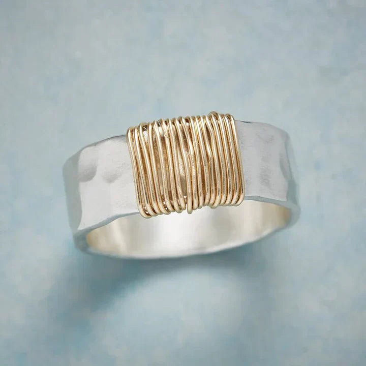 Anillo Vintage Oro y Plata Atemporal