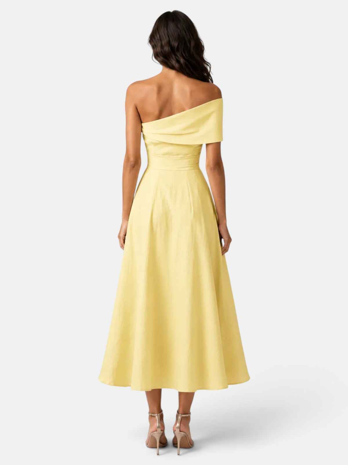 Vestido Largo Invitada Boda Amarillo