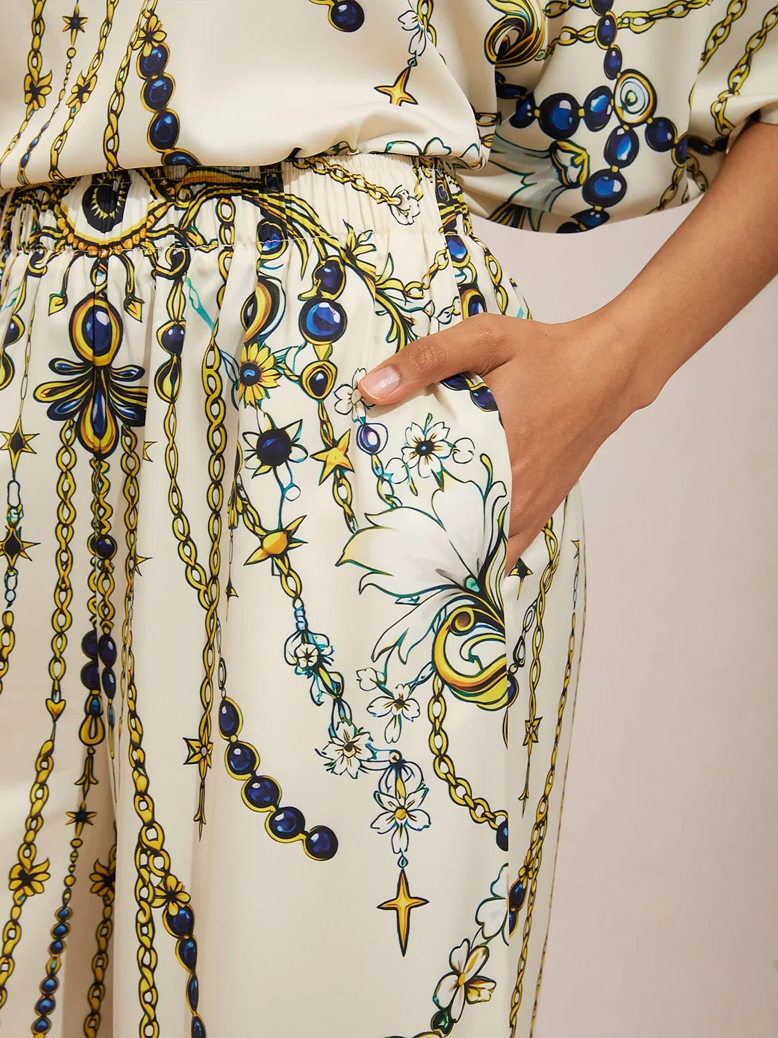 Malva | Pantalón Palazzo de Satén