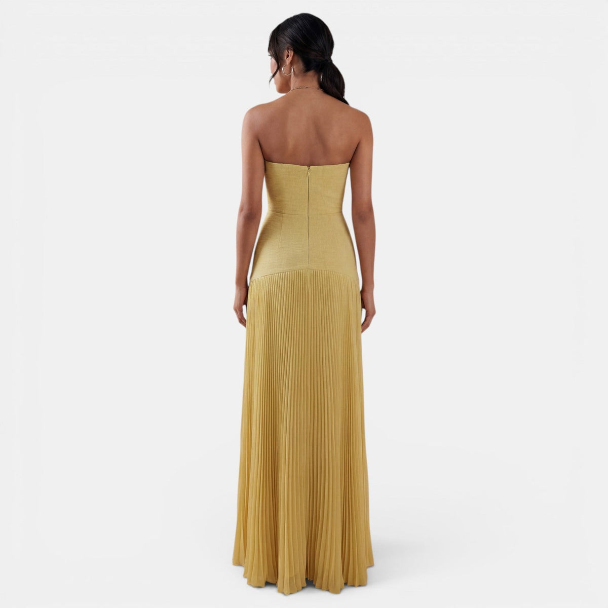 Vestido Largo Plisado Mujer Elegante Verano