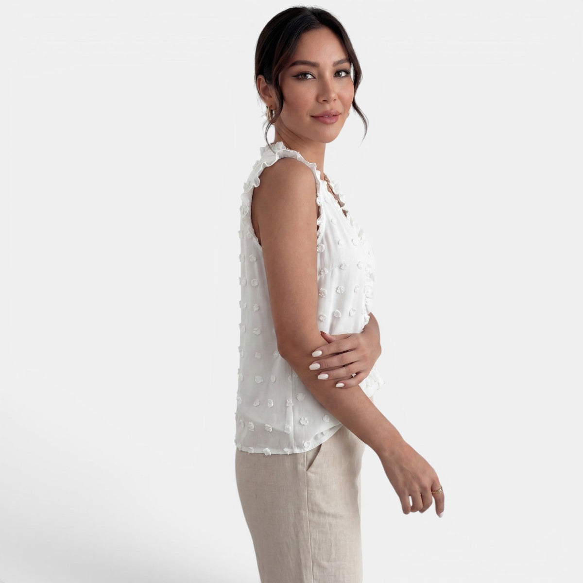 Blusa Mujer Volantes Elegante