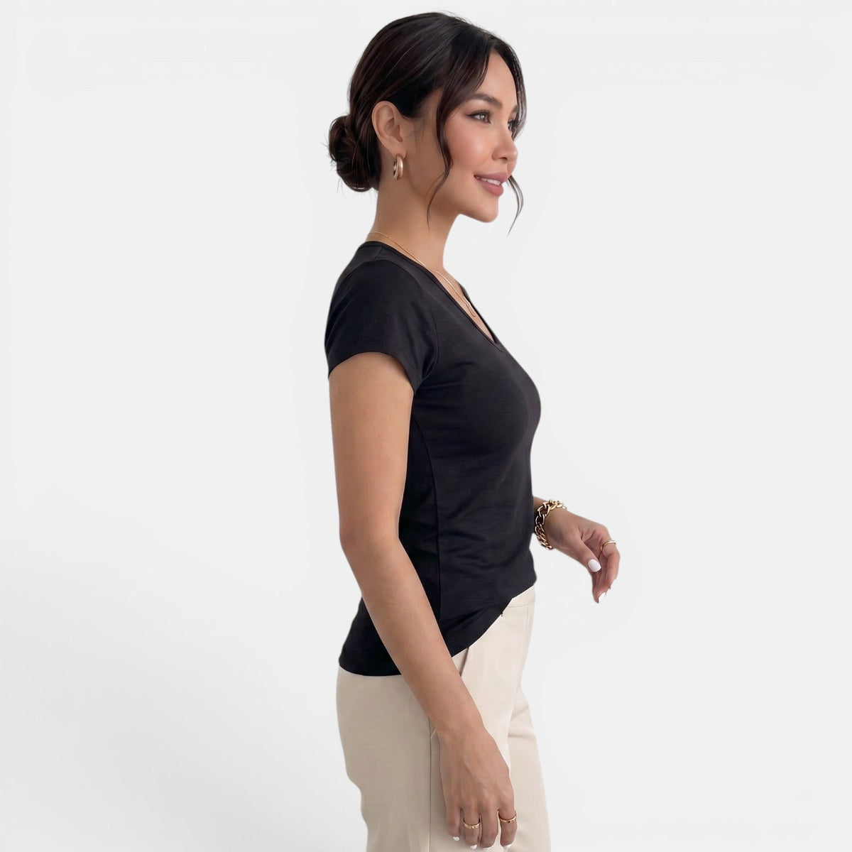 Camiseta Mujer Cuello U