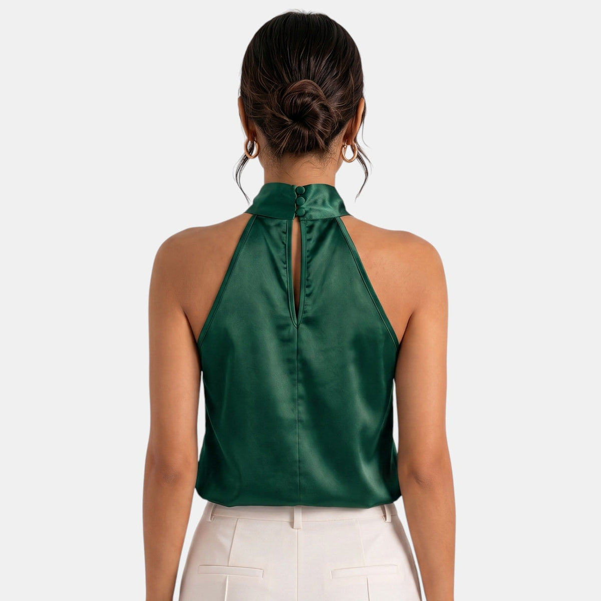 Top Satén Mujer Halter