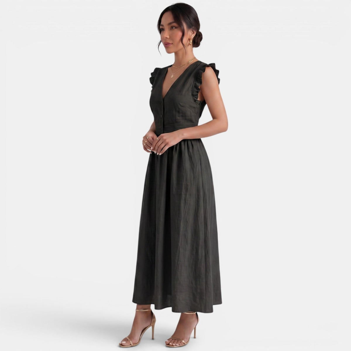 Vestido Largo Verano Mujer Volantes