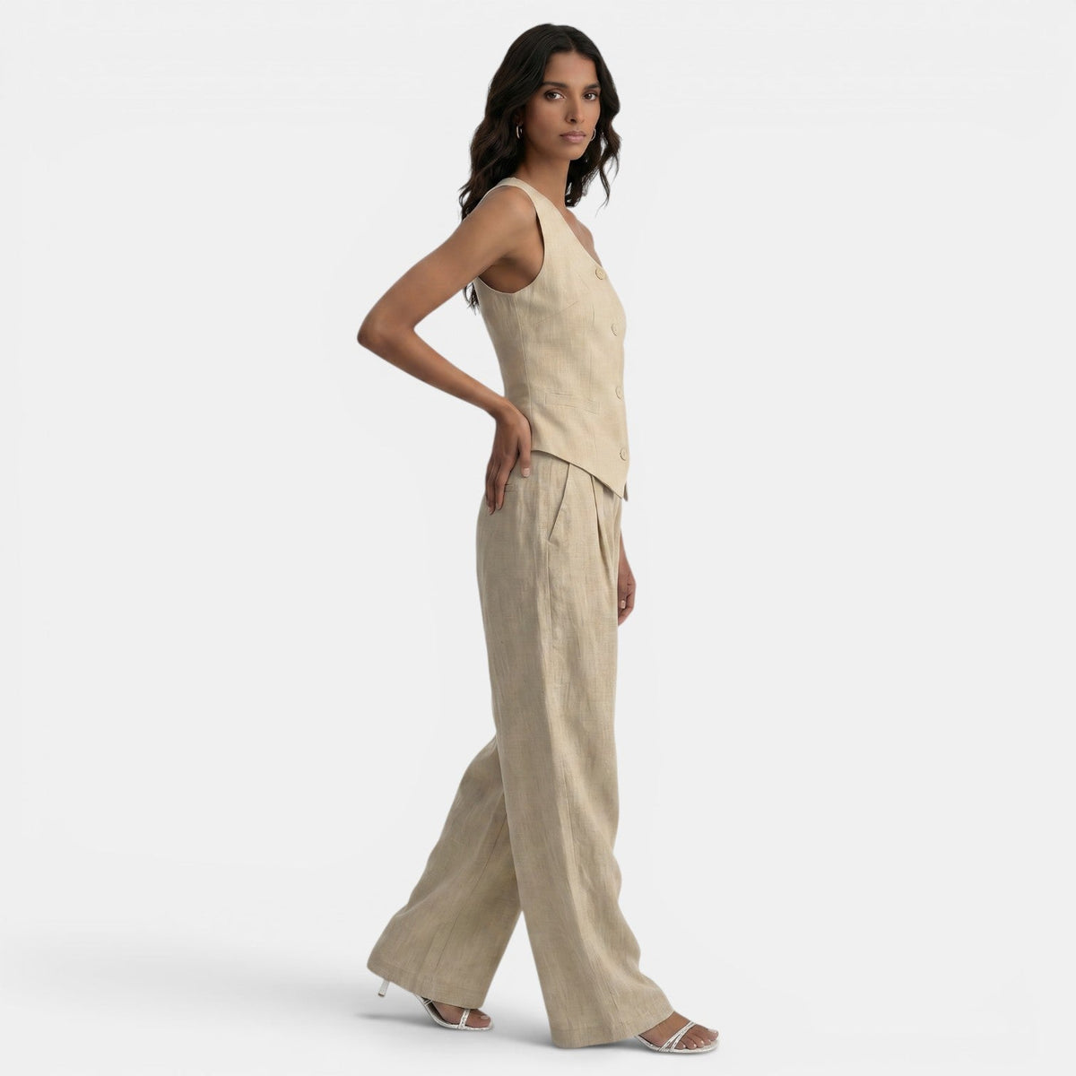 Conjunto Chaleco y Pantalón Lino