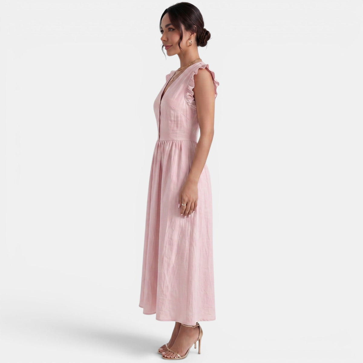 Vestido Largo Verano Mujer Volantes