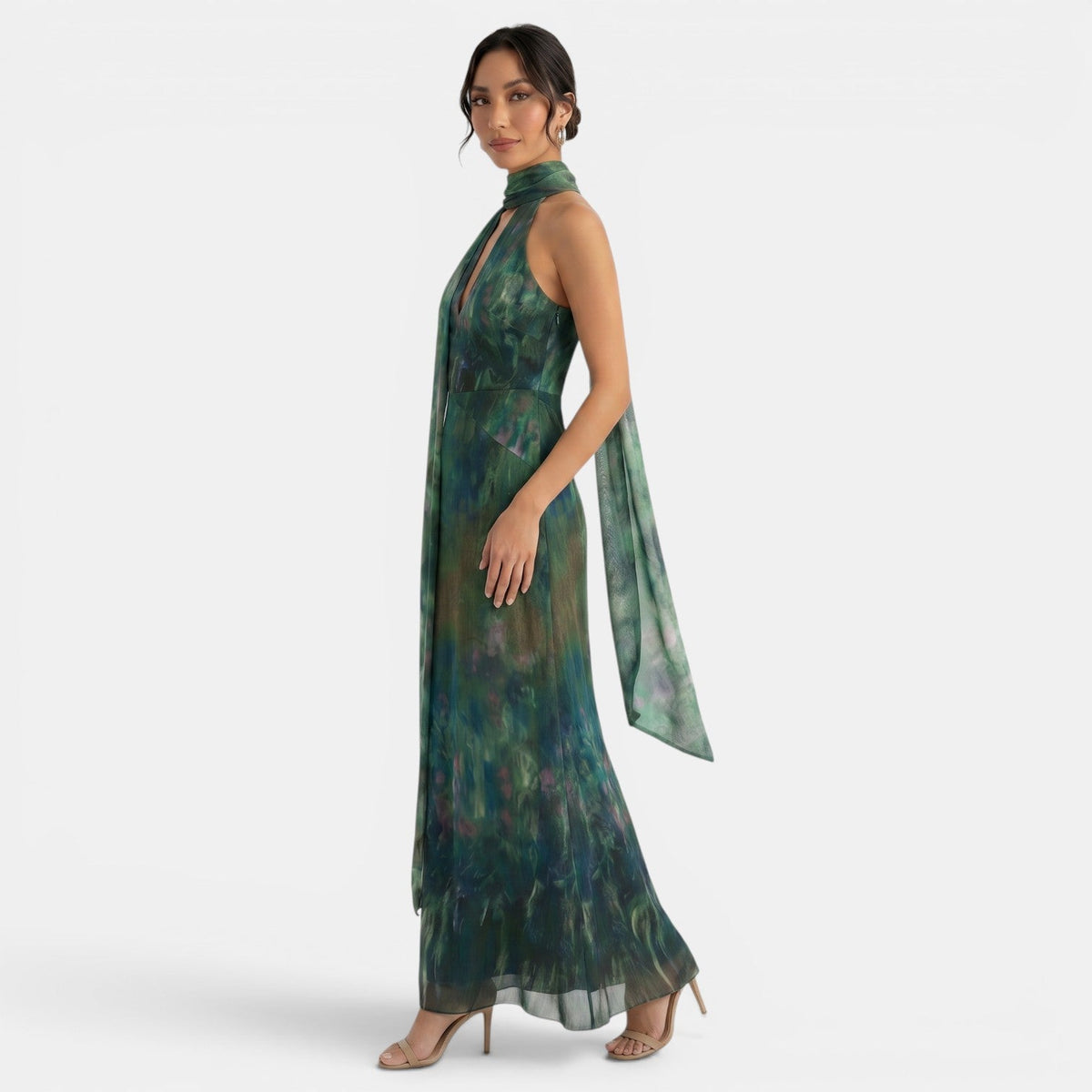 Vestido Halter Lazo Espalda Descubierta