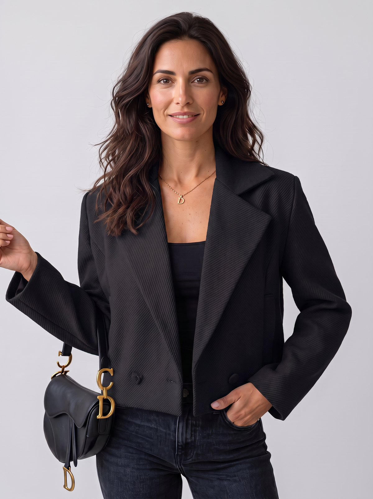 Chaqueta Mujer de Lana con Cuello Sastre y Estilo Elegante