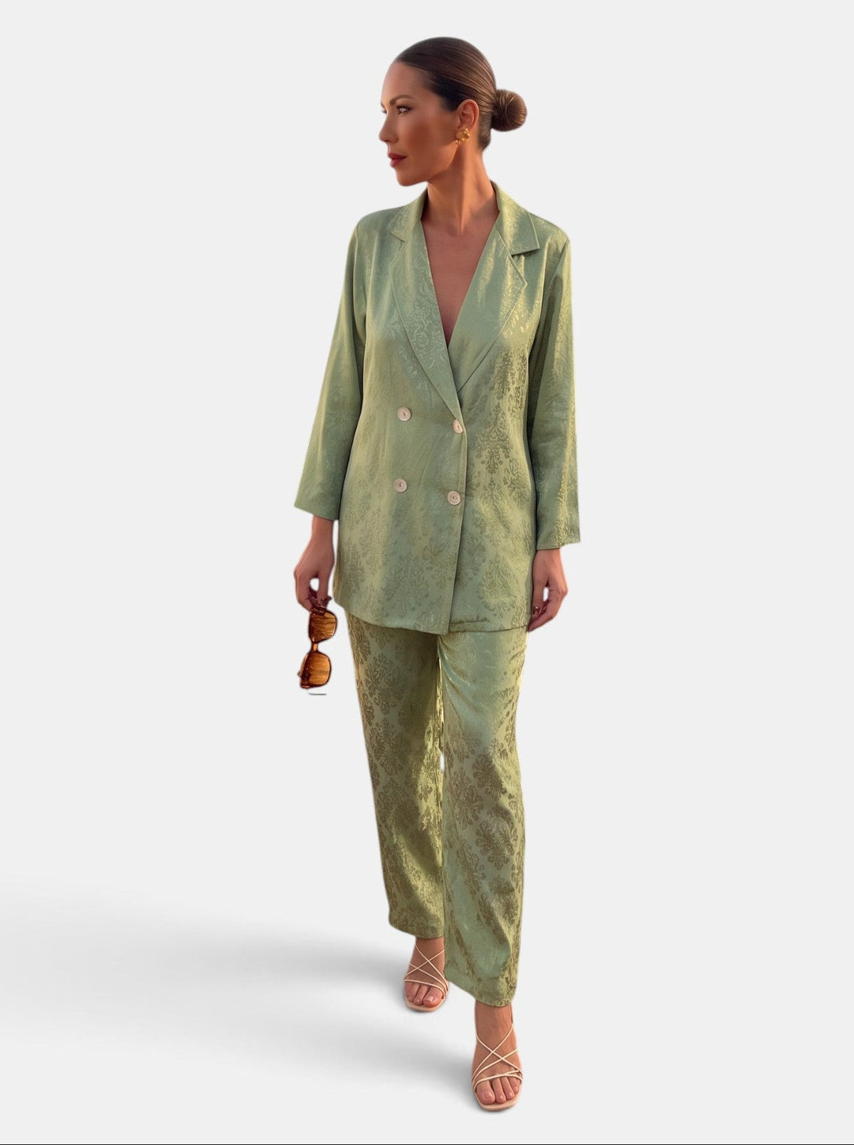 Conjunto Blazer y Pantalón Wide Leg para Mujer