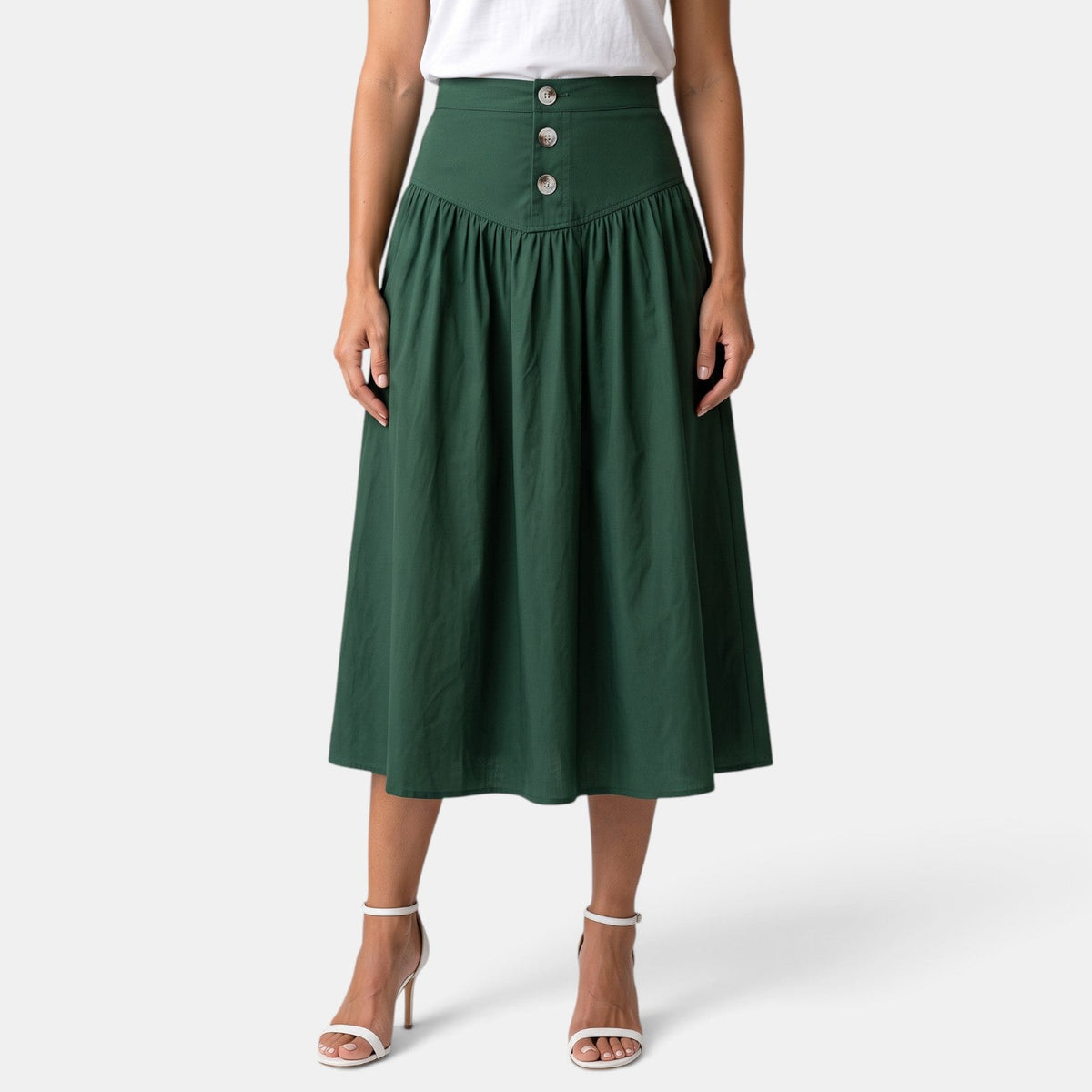 Falda Midi Mujer Línea A