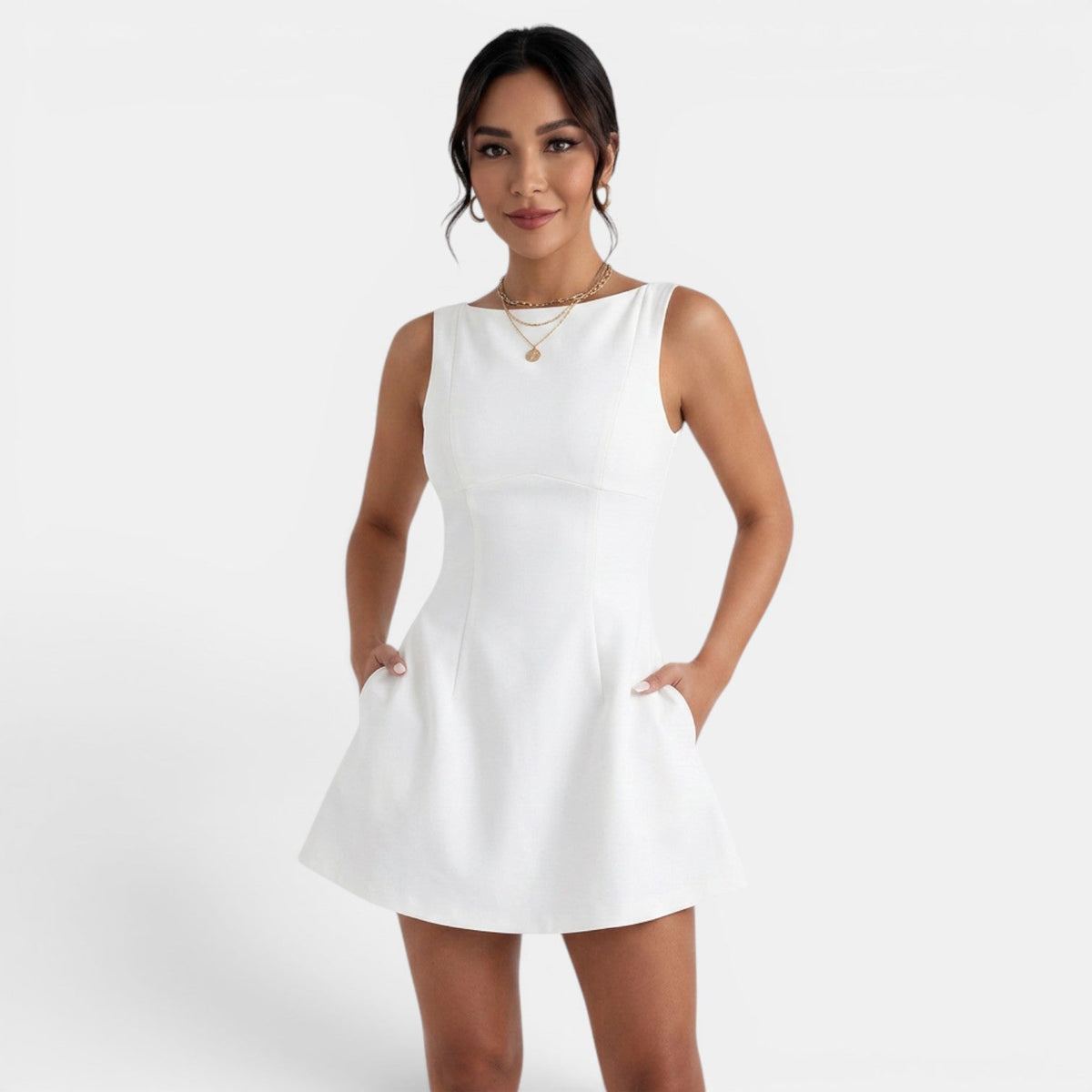 Vestido Corto Mujer Espalda Abierta