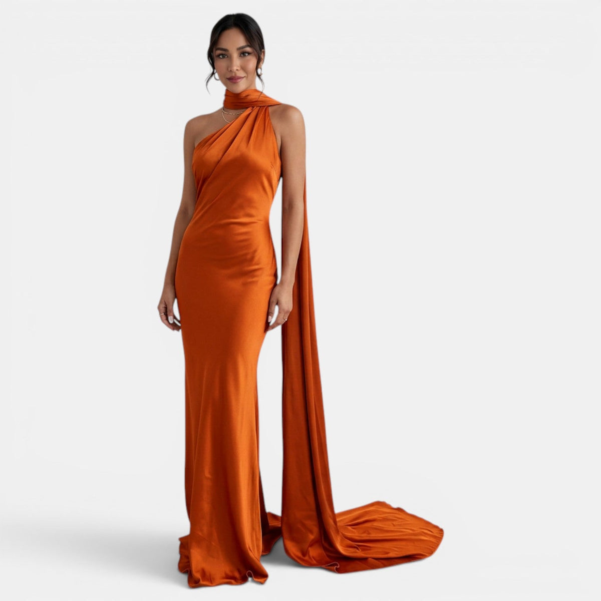 Vestido Largo Mujer Halter Elegante